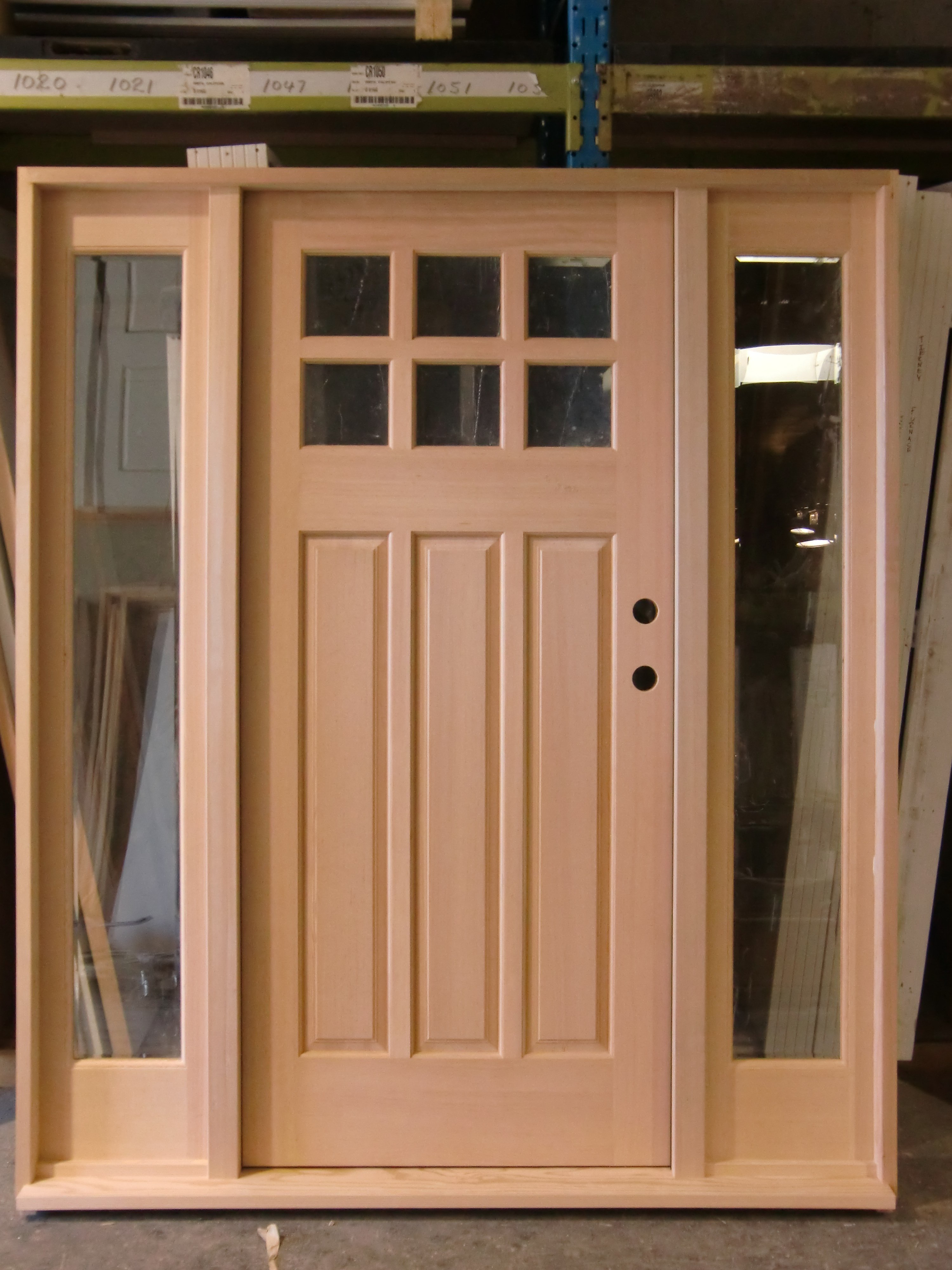 Seattle Doors - Exterior 6 Lite 3 Panel Third Layout Stain Grade - Fir ...